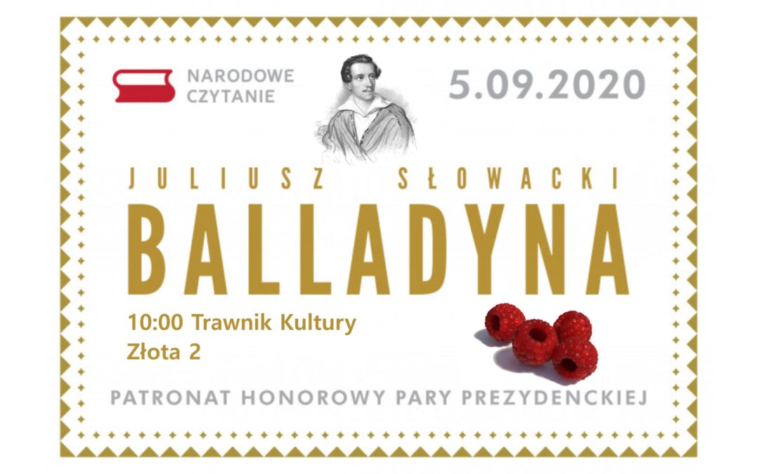 Już jutro cała Polska czyta jeden utwór, Balladynę!