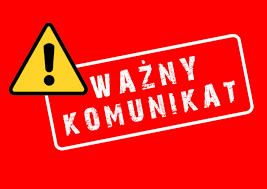 KOMUNIKAT ! WODA NIE NADAJE SIĘ DO SPOŻYCIA