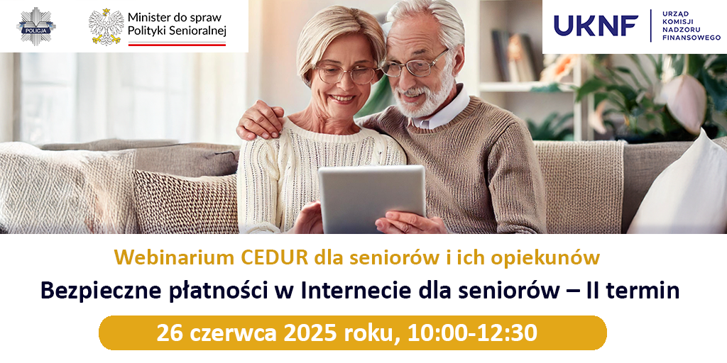 Zaproszenie na webinarium „Bezpieczne płatności w internecie dla seniorów”
