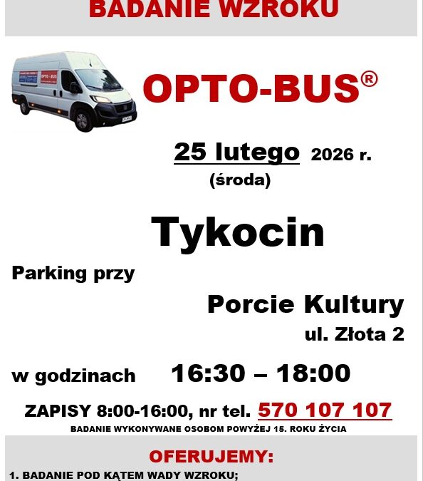 Bezpłatne badanie wzroku – 25 luty 2026r.