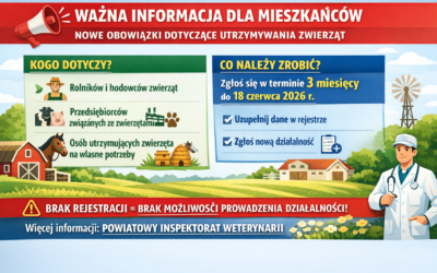 Ważna informacja dla mieszkańców – nowe obowiązki dotyczące utrzymywania zwierząt