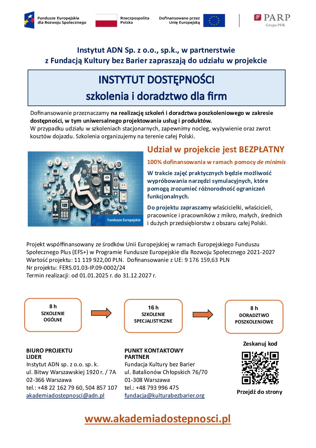 Projekt Instytut Dostępności – szkolenia i doradztwo dla firm