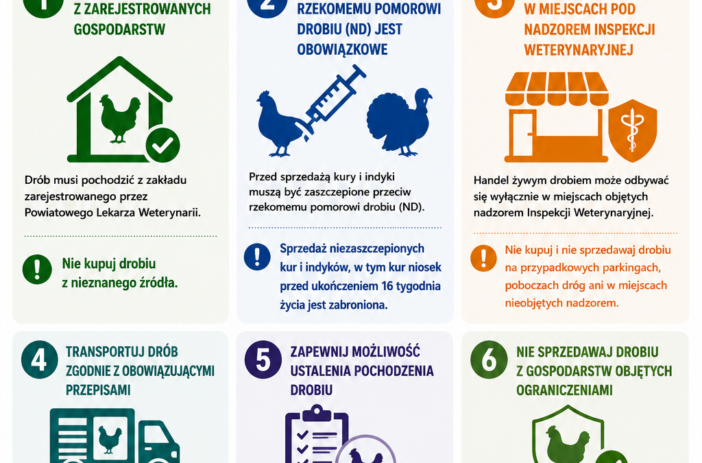 UWAGA ROLNICY I HODOWCY! ZAKUP DROBIU Z NIEZIDENTYFIKOWANYCH ŹRÓDEŁ W INTERNECIE MOŻE GROZIĆ ZAWLECZENIEM CHORÓB I SANKCJAMI.