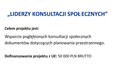 Liderzy konsultacji społecznych – najbliższe spotkania w Tykocinie, Rzędzianach i w Radulach