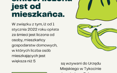 Uwaga! Od 1 stycznia 2022r. opłata za śmieci liczona jest od mieszkańca