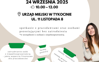 Zaproszenie na spotkanie  dla pracodawców i osób pozostających bez zatrudnienia –  mieszkańców Gminy Tykocin.